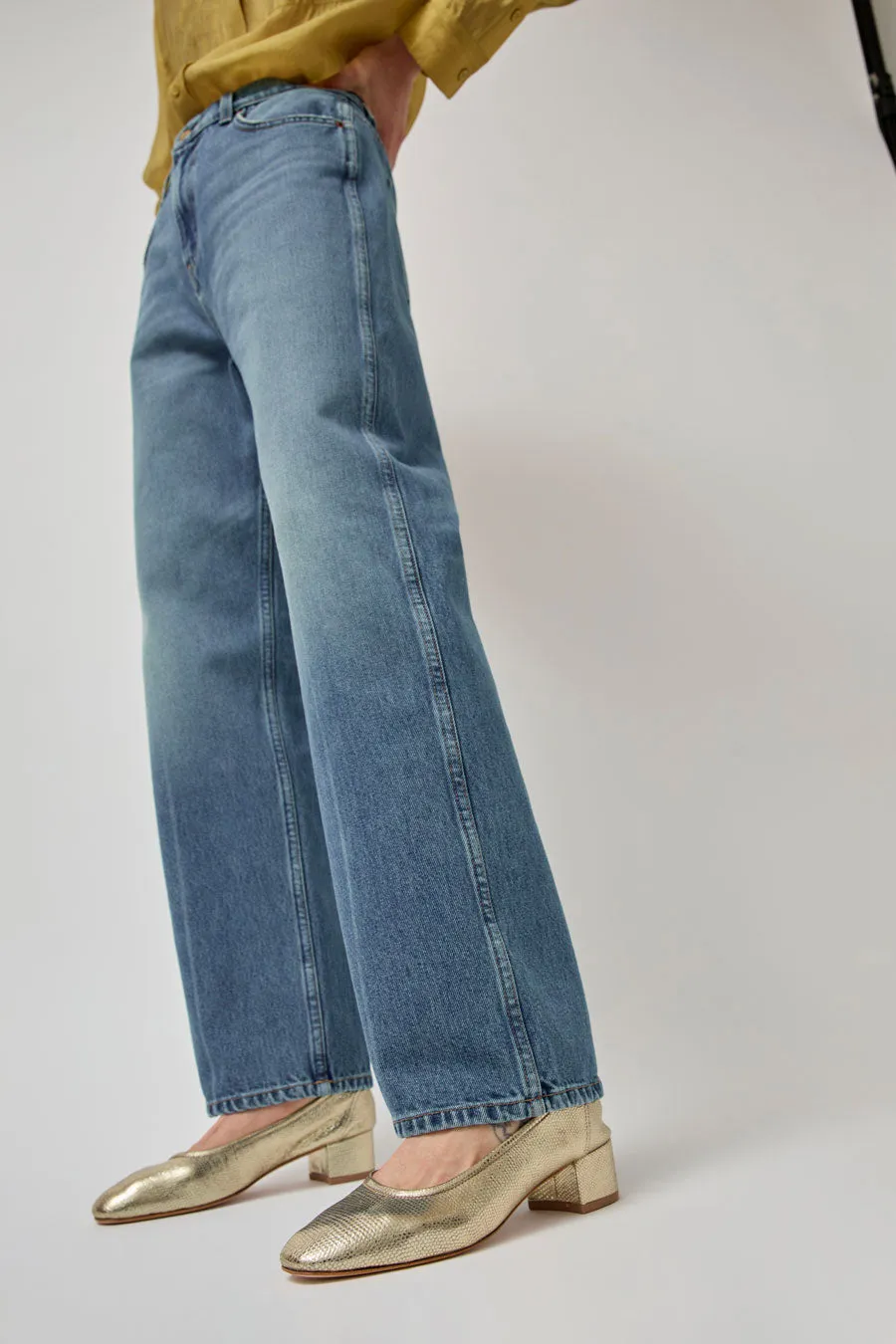 Maryam Nassir Zadeh Roberta Ballerina in Gold sold by No. 6