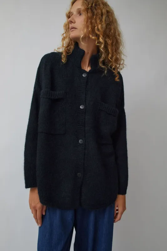 CORDERA Baby Alpaca Polo Jacket in Navy sold by No. 6