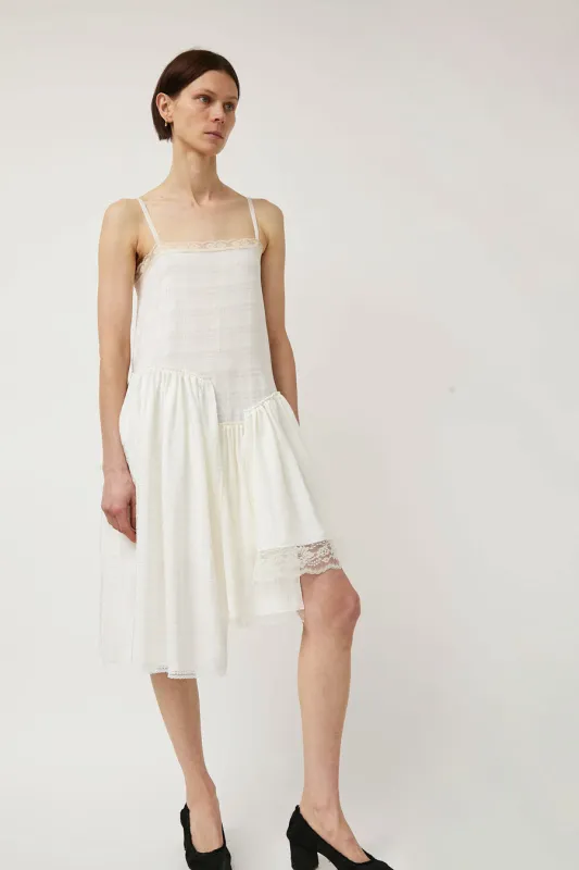 Greta Garmel Lace Panel Dress in White sold by No. 6