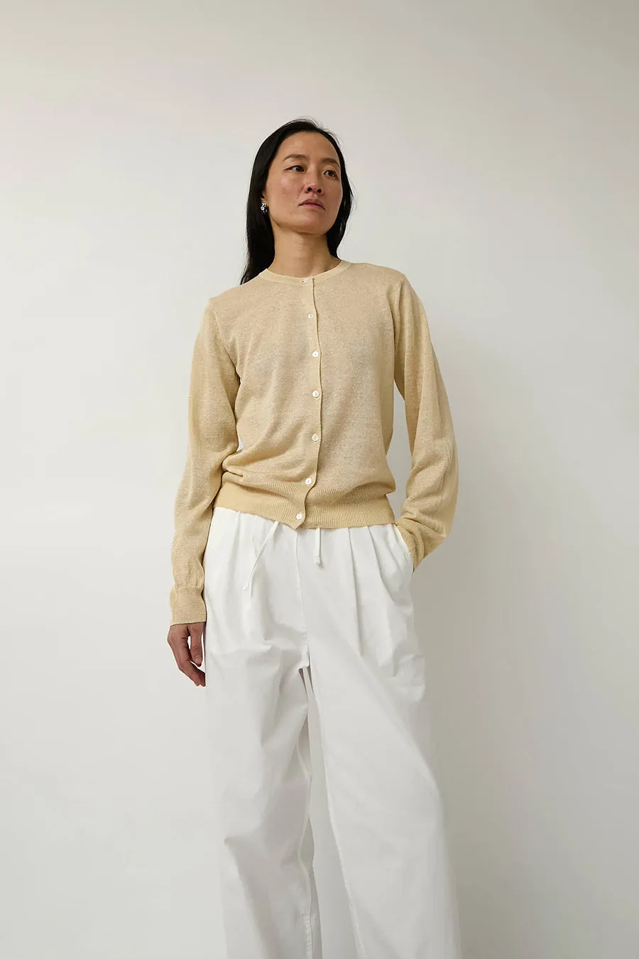 Nothing Written Rola Linen Cardigan in Yellow sold by No. 6
