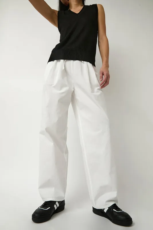 Nothing Written Lazy Cotton Drawstring Pants in White sold by No. 6