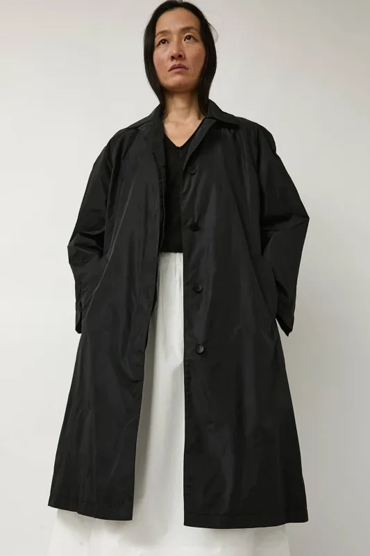 Nothing Written Urban Nylon Trench in Black sold by No. 6