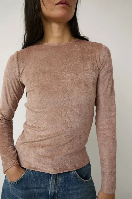 Baserange Omo Long Sleeve Tee in Alba Brown sold by No. 6