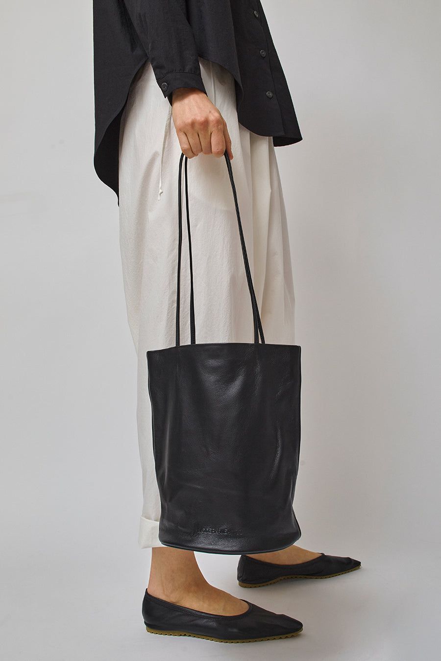 Modern Weaving Draped Oval Bucket Bag in Black sold by No. 6 product image thumbnail 3