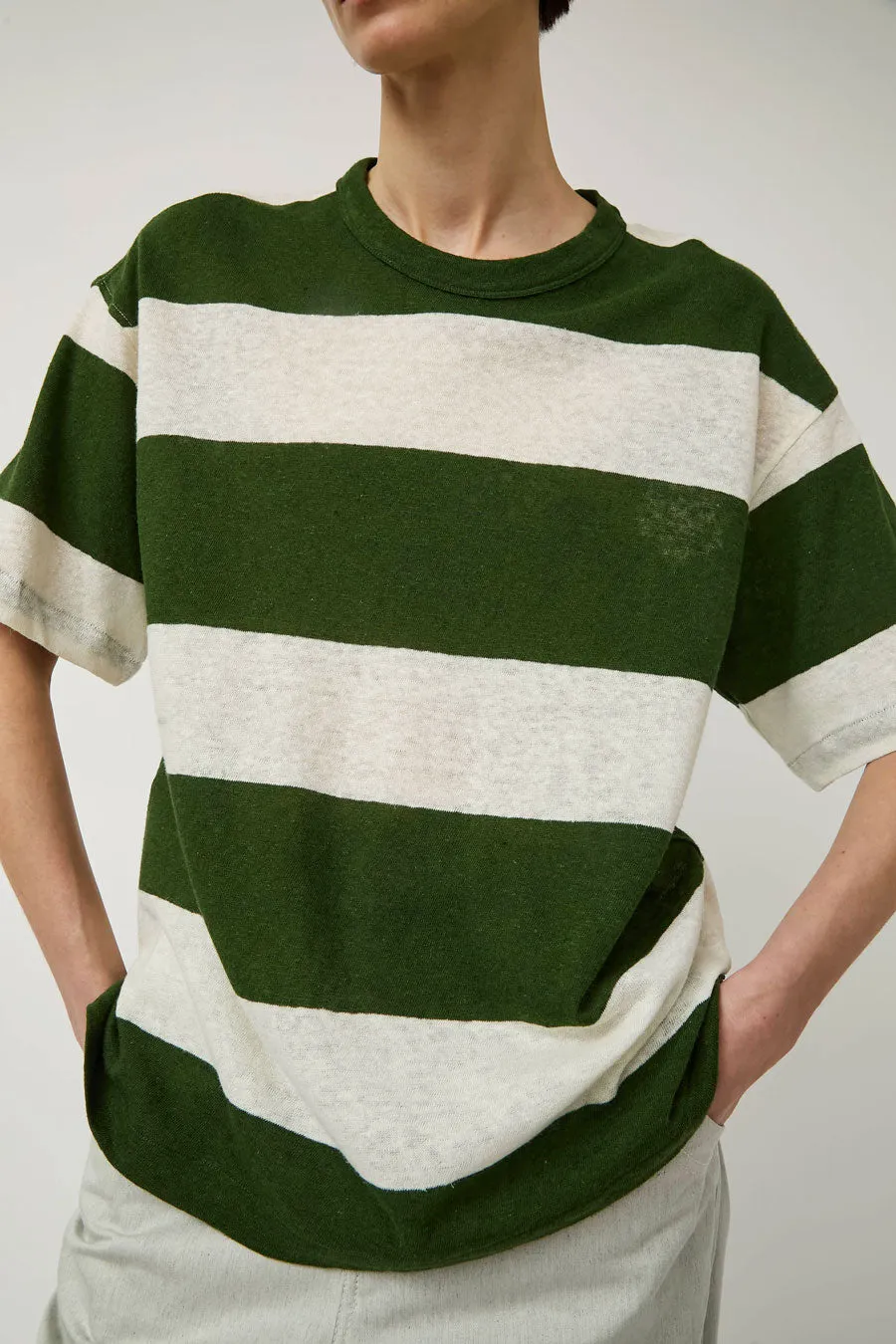 YMC Triple T Shirt in Green and Off White sold by No. 6 product image thumbnail 2