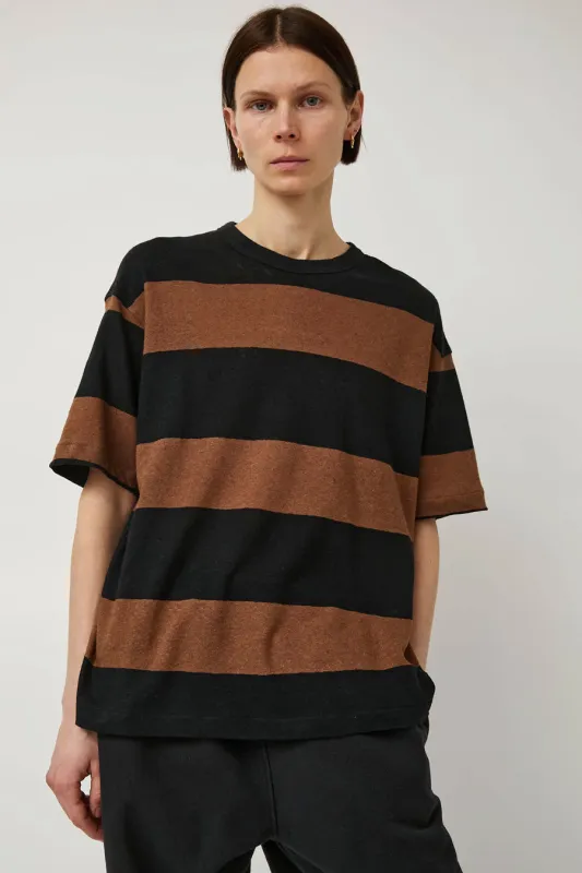 YMC Triple T Shirt in Black and Brown sold by No. 6