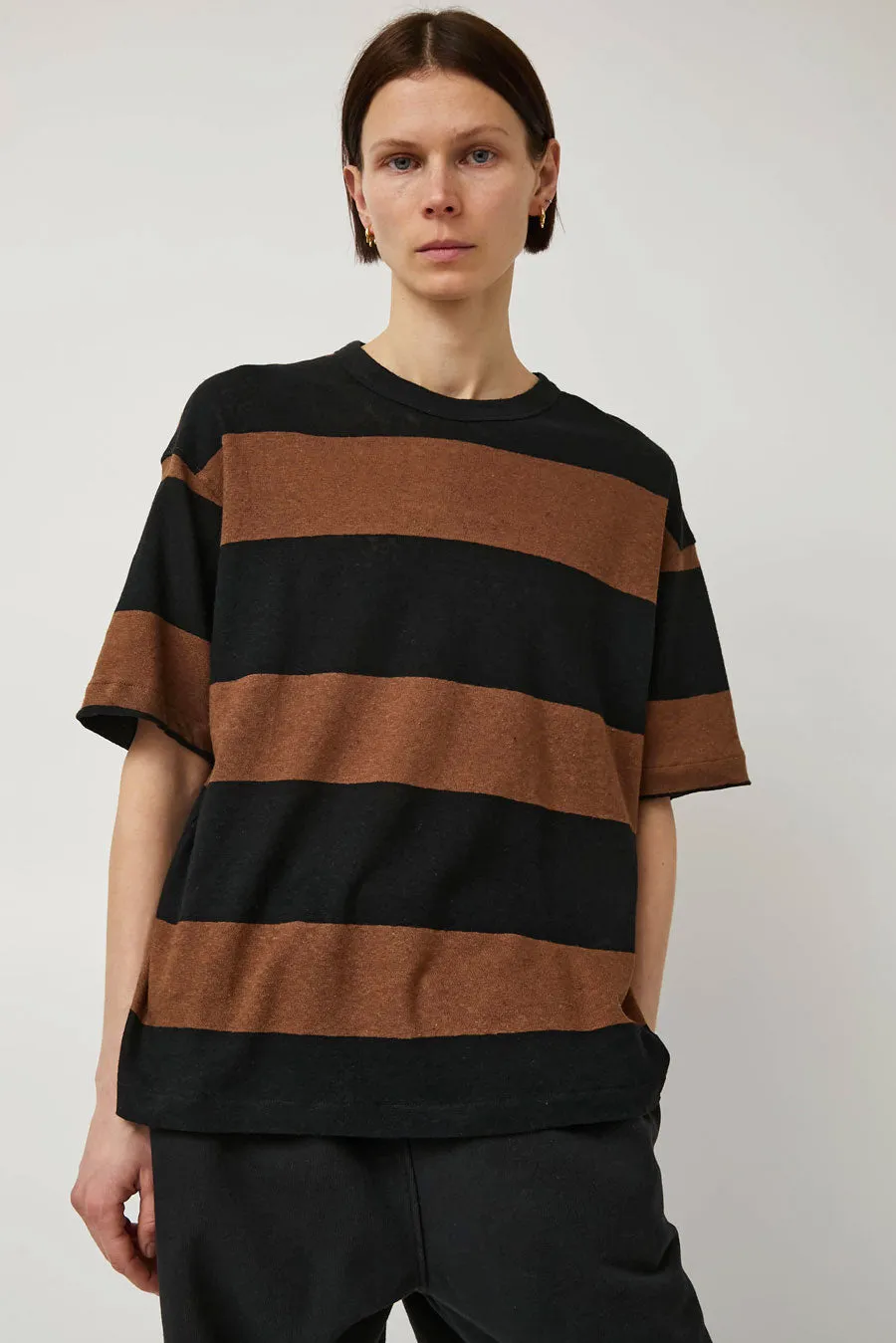 YMC Triple T Shirt in Black and Brown sold by No. 6