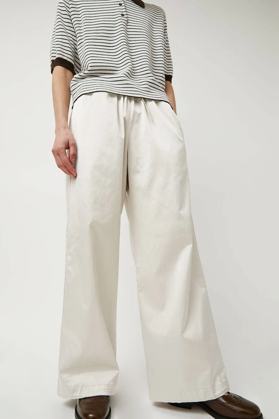 CORDERA Satin Drawstring Pants in Perla sold by No. 6 product image thumbnail 4