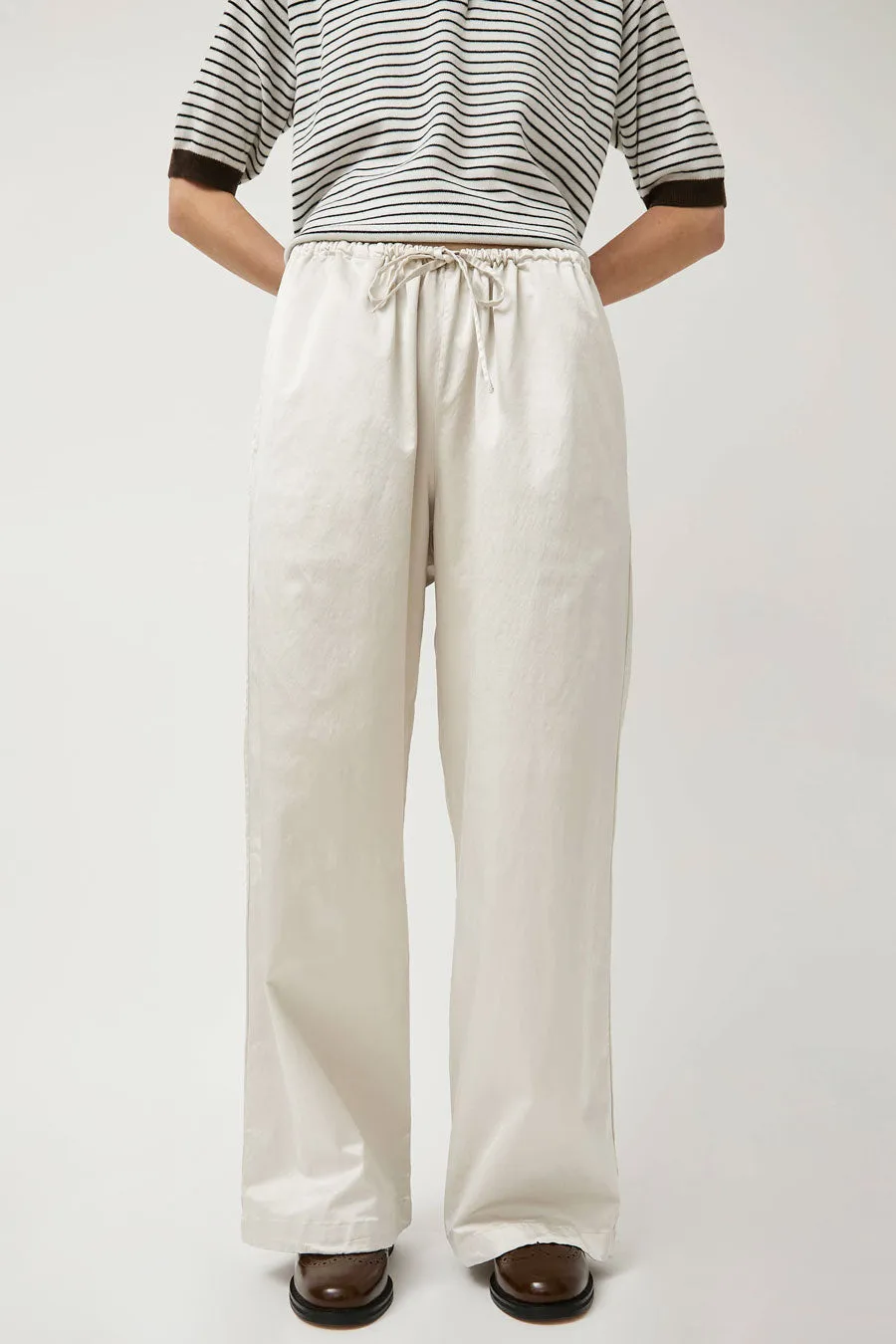 CORDERA Satin Drawstring Pants in Perla sold by No. 6 product image thumbnail 2