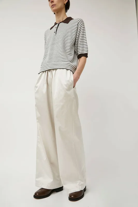 CORDERA Satin Drawstring Pants in Perla sold by No. 6