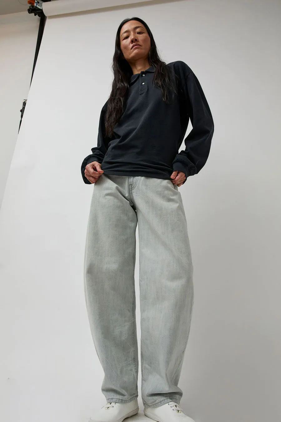 Haikure Freddie Long Sleeve Polo in Carbon sold by No. 6 product image thumbnail 5