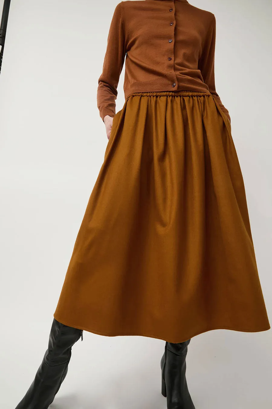 No.6 Mel Skirt in Rust sold by No. 6