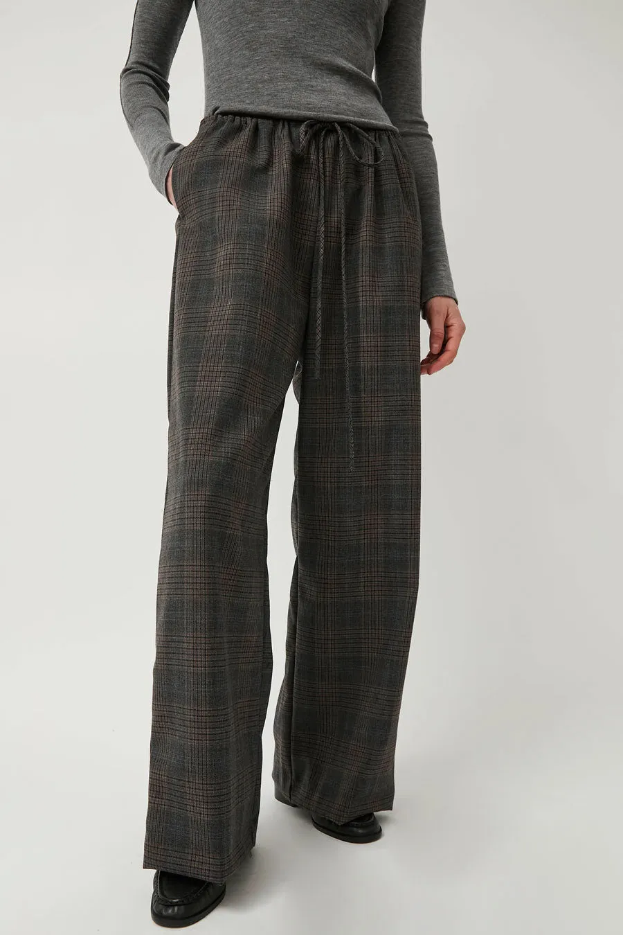 No.6 Mina Pant in Grey and Camel Plaid sold by No. 6 product image thumbnail 3