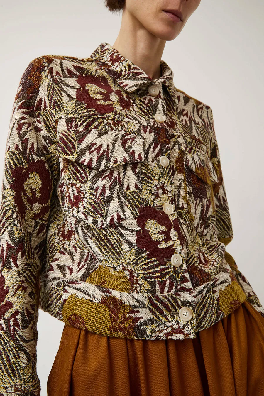 No.6 Claudia Jacket in Wine Floral sold by No. 6