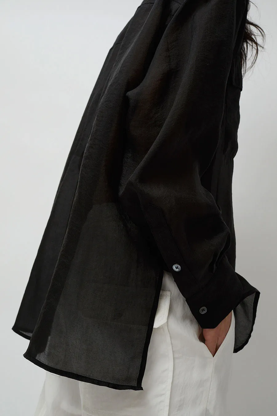 Mijeong Park Organza Sheer Blouse in Black sold by No. 6 product image thumbnail 3