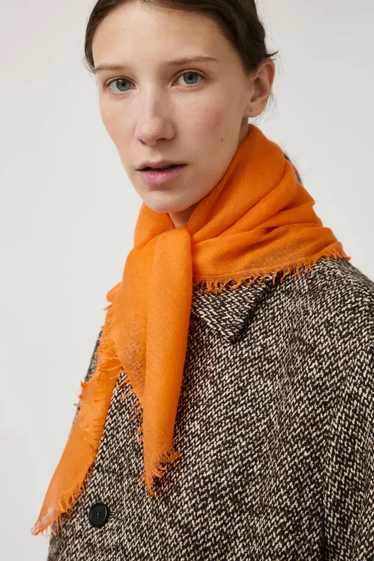 Meg Cohen Square Whisper Scarf in Saffron made by No. 6
