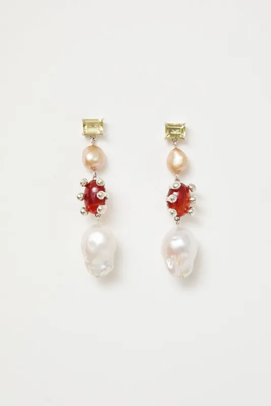 Faris Dotto Gem Potion Drops in Silver / Lemon Topaz sold by No. 6