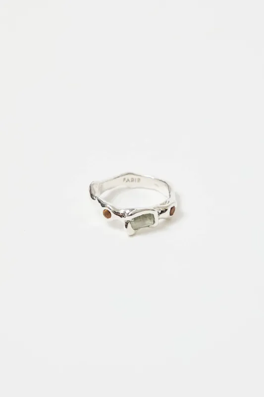 Faris Prima Ring in Silver / Green Amethyst / Citrine sold by No. 6