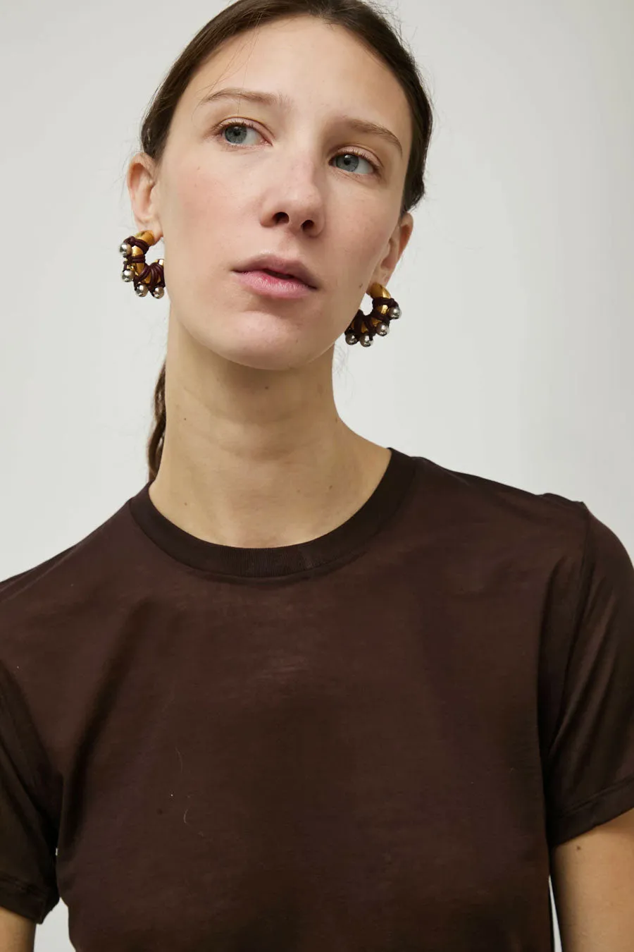 Kitesy Martin Studio La Chunky Earrings in Golden and Burgundy sold by No. 6 product image thumbnail 4