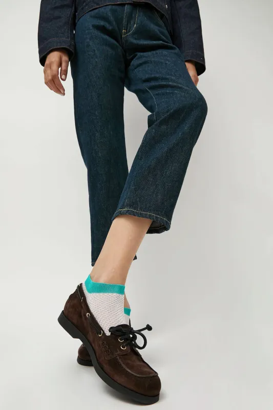 Maria La Rosa Two Tone Ankle Socks in White sold by No. 6