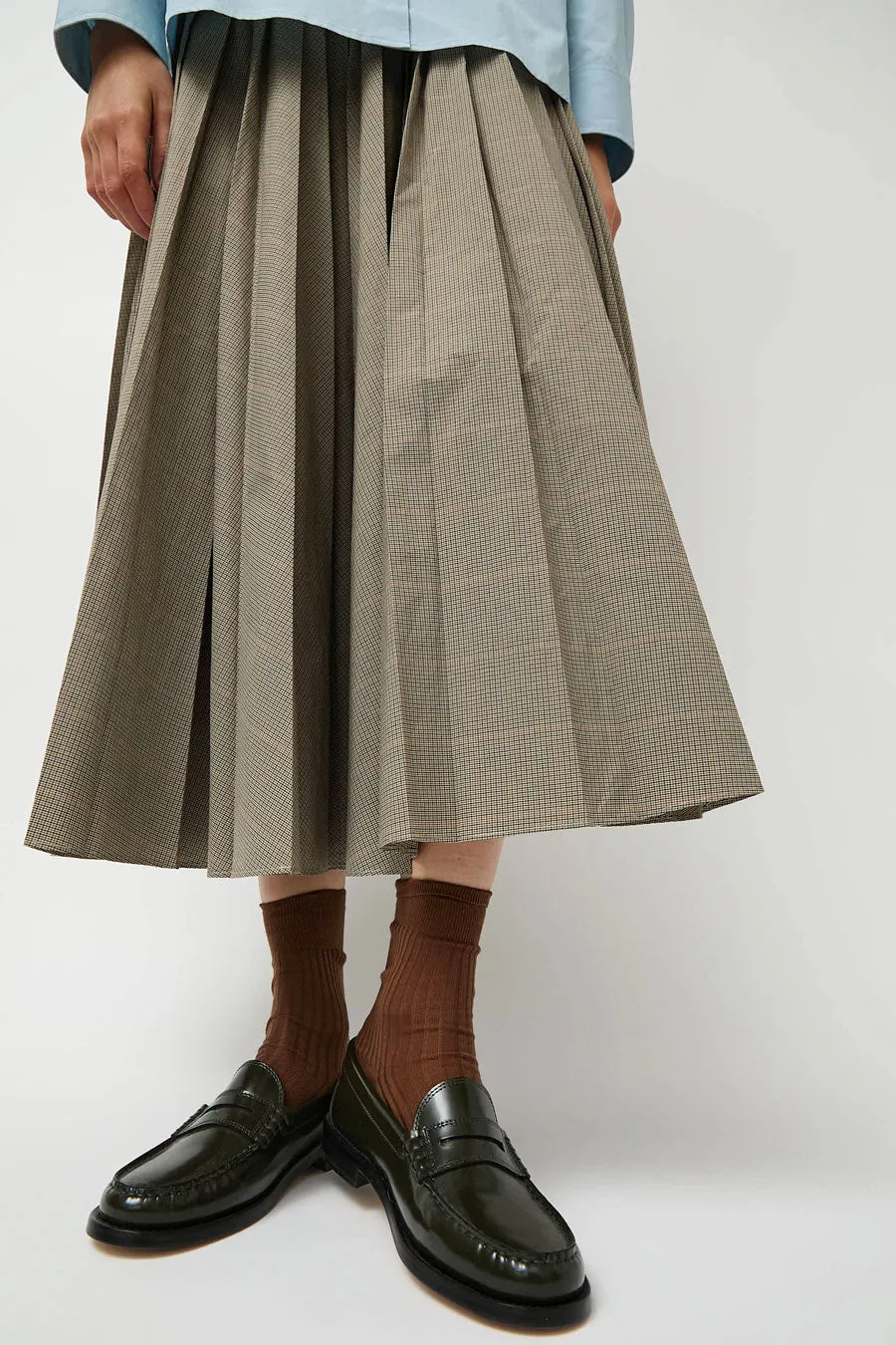 Maria La Rosa Ribbed Mid Calf Bio Cotton Socks in Nocciola sold by No. 6 product image thumbnail 3