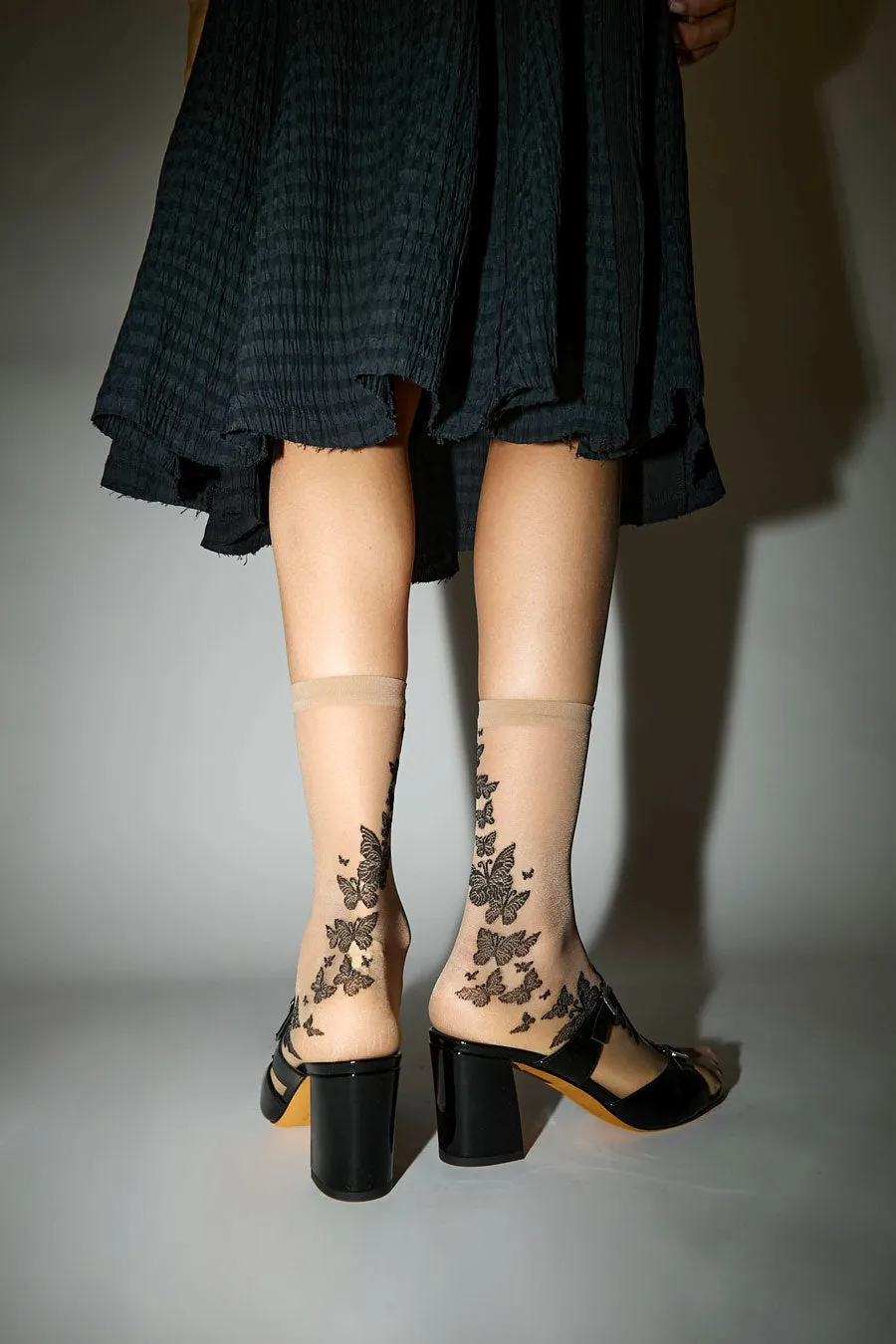 Maria La Rosa Garden Socks in Mocha sold by No. 6