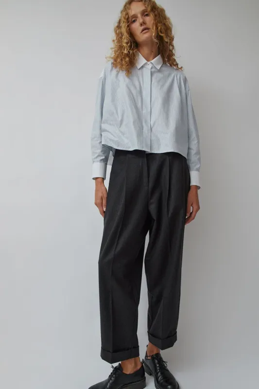 CORDERA Wool Masculine Pants in Anthracite made by No. 6