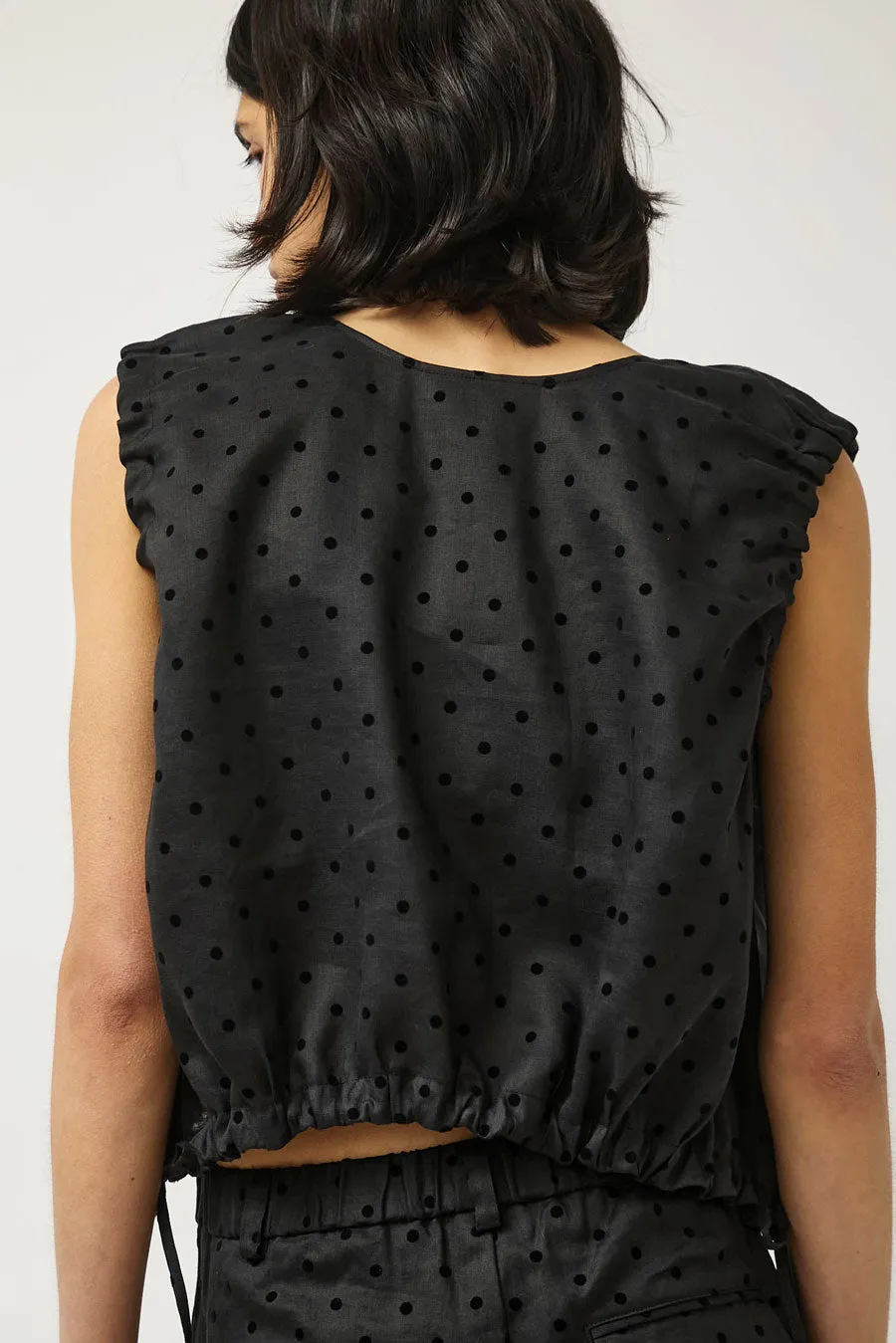 No.6 Anabel Top in Black Dot Linen sold by No. 6 product image thumbnail 4