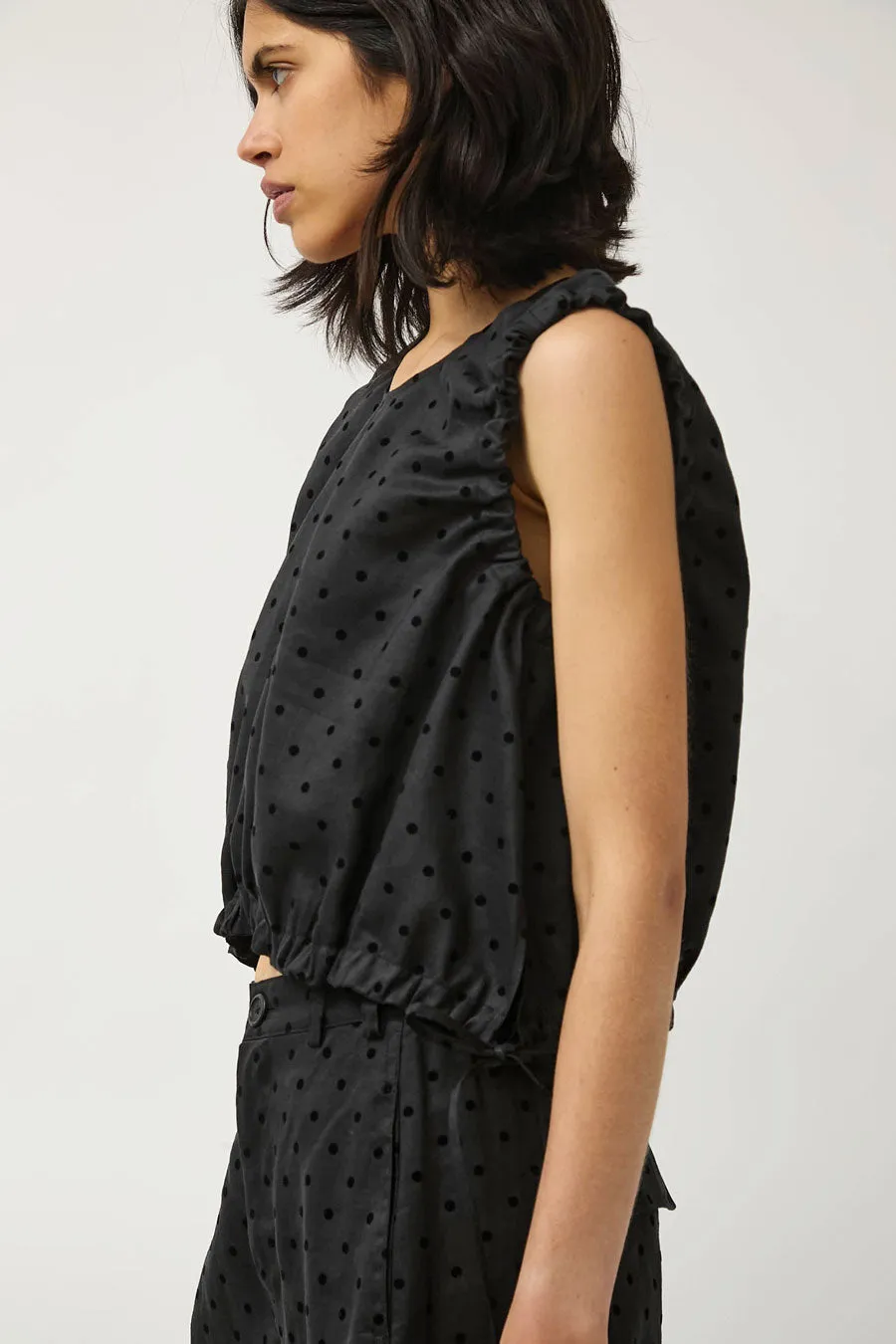 No.6 Anabel Top in Black Dot Linen sold by No. 6 product image thumbnail 3
