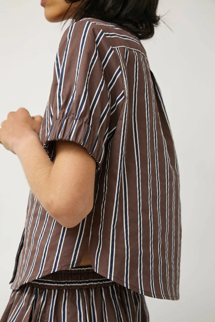 No.6 Chloe Top in Cambridge Brown Stripe sold by No. 6 product image thumbnail 2