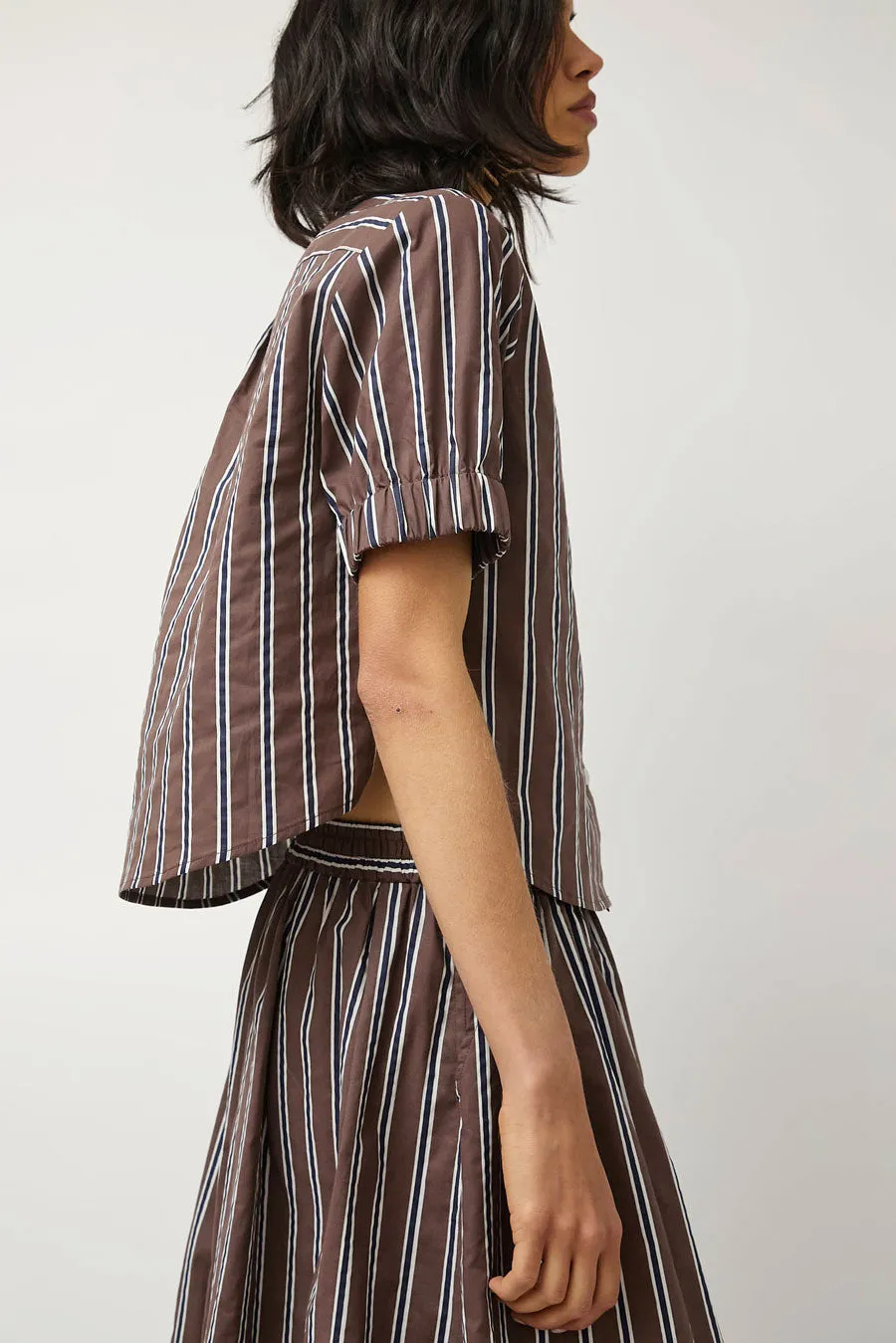 No.6 Chloe Top in Cambridge Brown Stripe sold by No. 6 product image thumbnail 4