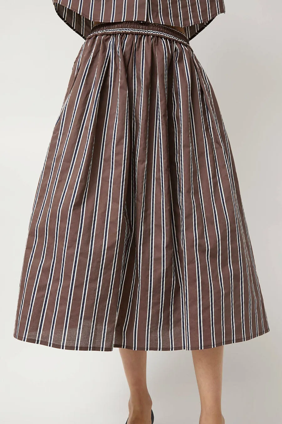 No.6 Mel Skirt in Cambridge Brown Stripe sold by No. 6 product image thumbnail 3