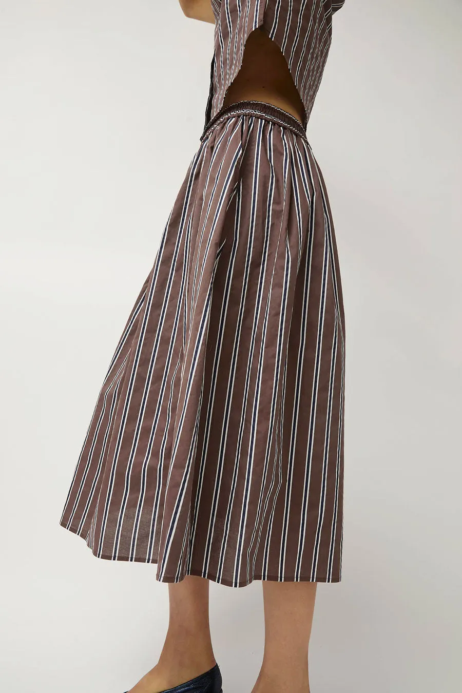 No.6 Mel Skirt in Cambridge Brown Stripe sold by No. 6 product image thumbnail 2