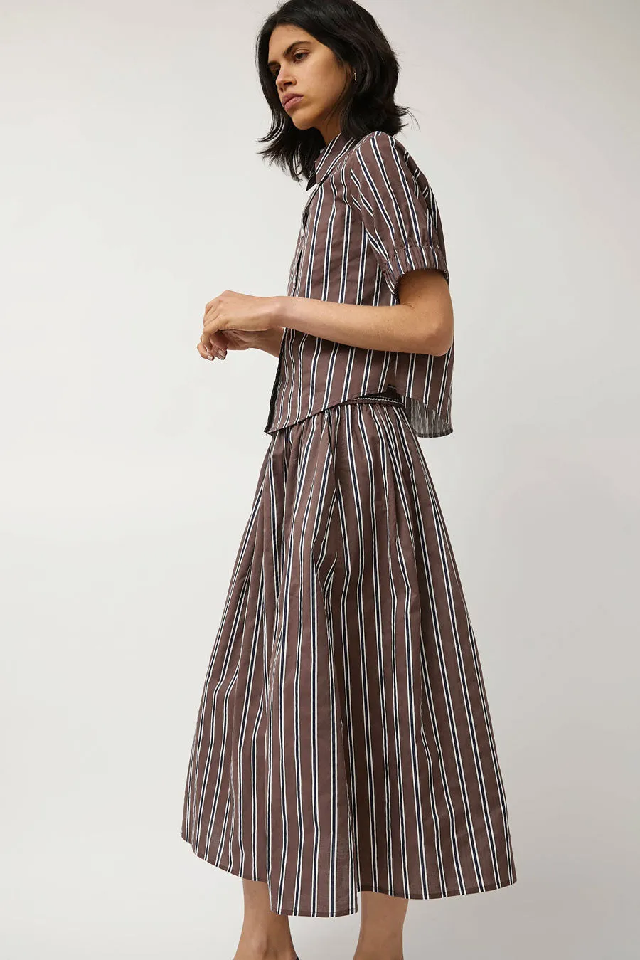 No.6 Mel Skirt in Cambridge Brown Stripe sold by No. 6 product image thumbnail 5