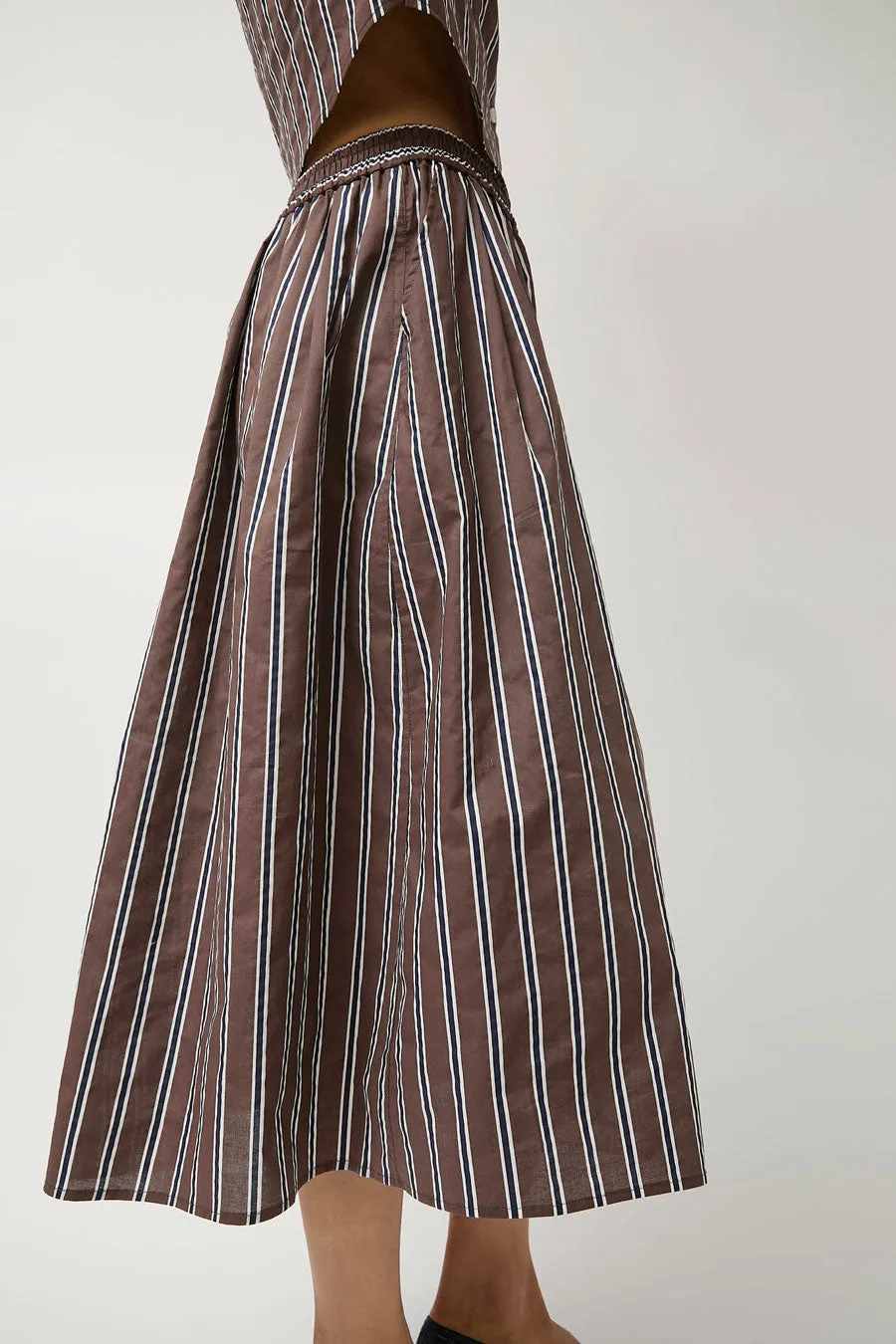 No.6 Mel Skirt in Cambridge Brown Stripe sold by No. 6 product image thumbnail 4