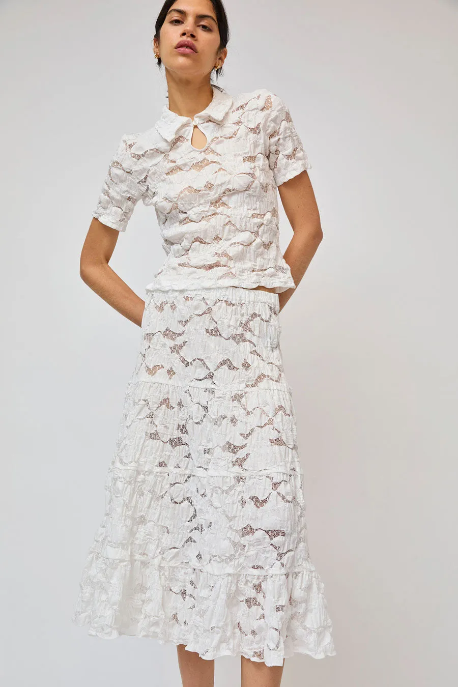 No.6 Keren Skirt in White sold by No. 6