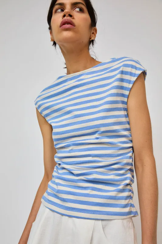No.6 Carly Top in Blue and White Stripe made by No. 6