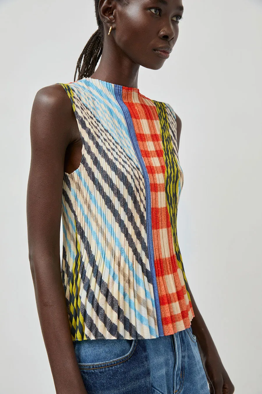 No.6 Rae Tank in Plaid sold by No. 6 product image thumbnail 5