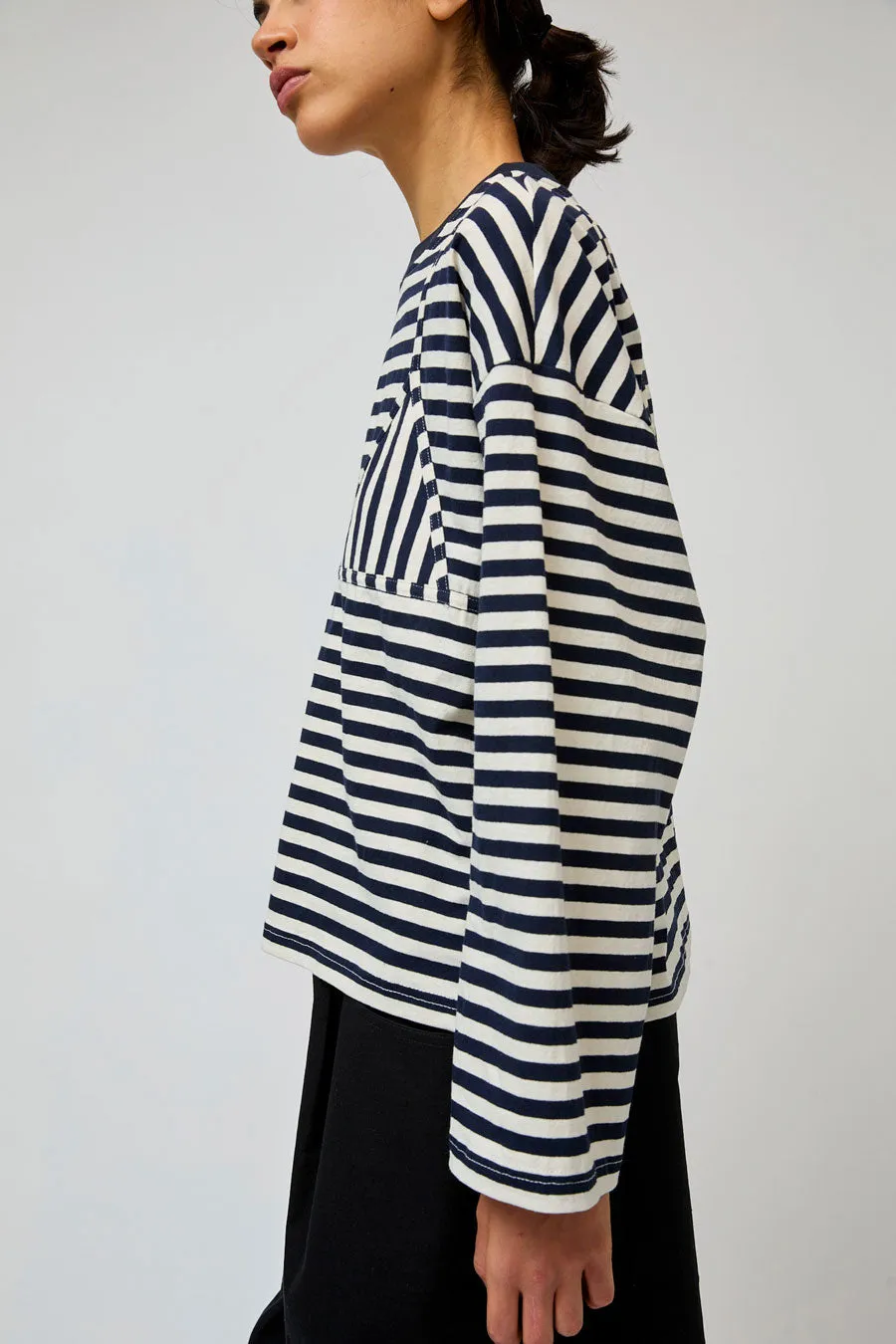 No.6 Olive Top in Navy and White Stripe sold by No. 6 product image thumbnail 4