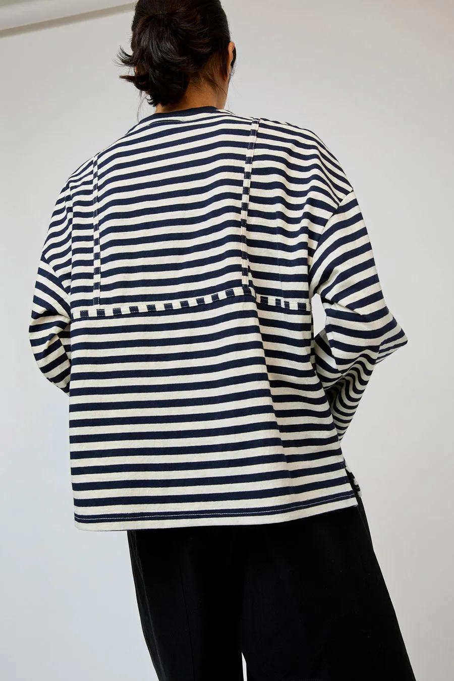 No.6 Olive Top in Navy and White Stripe sold by No. 6 product image thumbnail 5