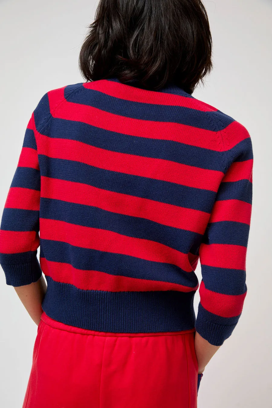 No.6 Colette Cardi in Navy and Red Stripe sold by No. 6 product image thumbnail 4