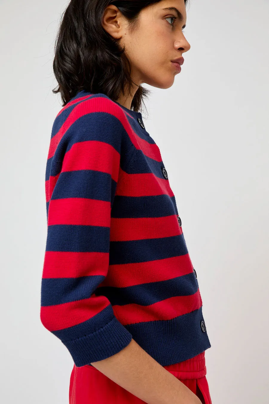 No.6 Colette Cardi in Navy and Red Stripe sold by No. 6 product image thumbnail 5