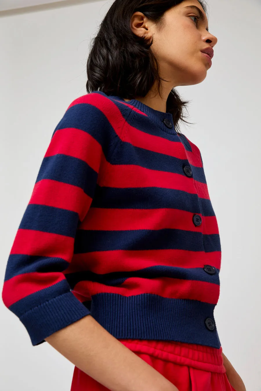 No.6 Colette Cardi in Navy and Red Stripe sold by No. 6 product image thumbnail 3