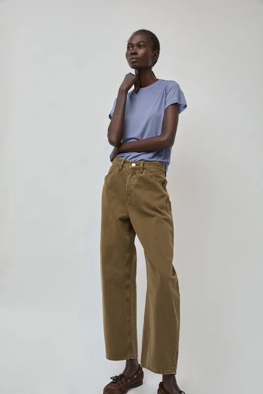 Dala Lido Ankle Jean in Dark Olive made by No. 6