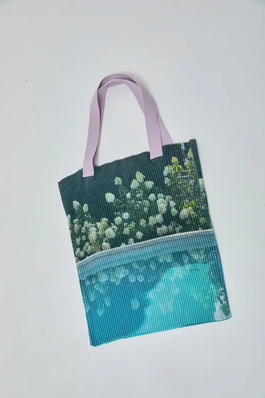 No.6 Pleated Tote Bag in Bellport Blue made by No. 6