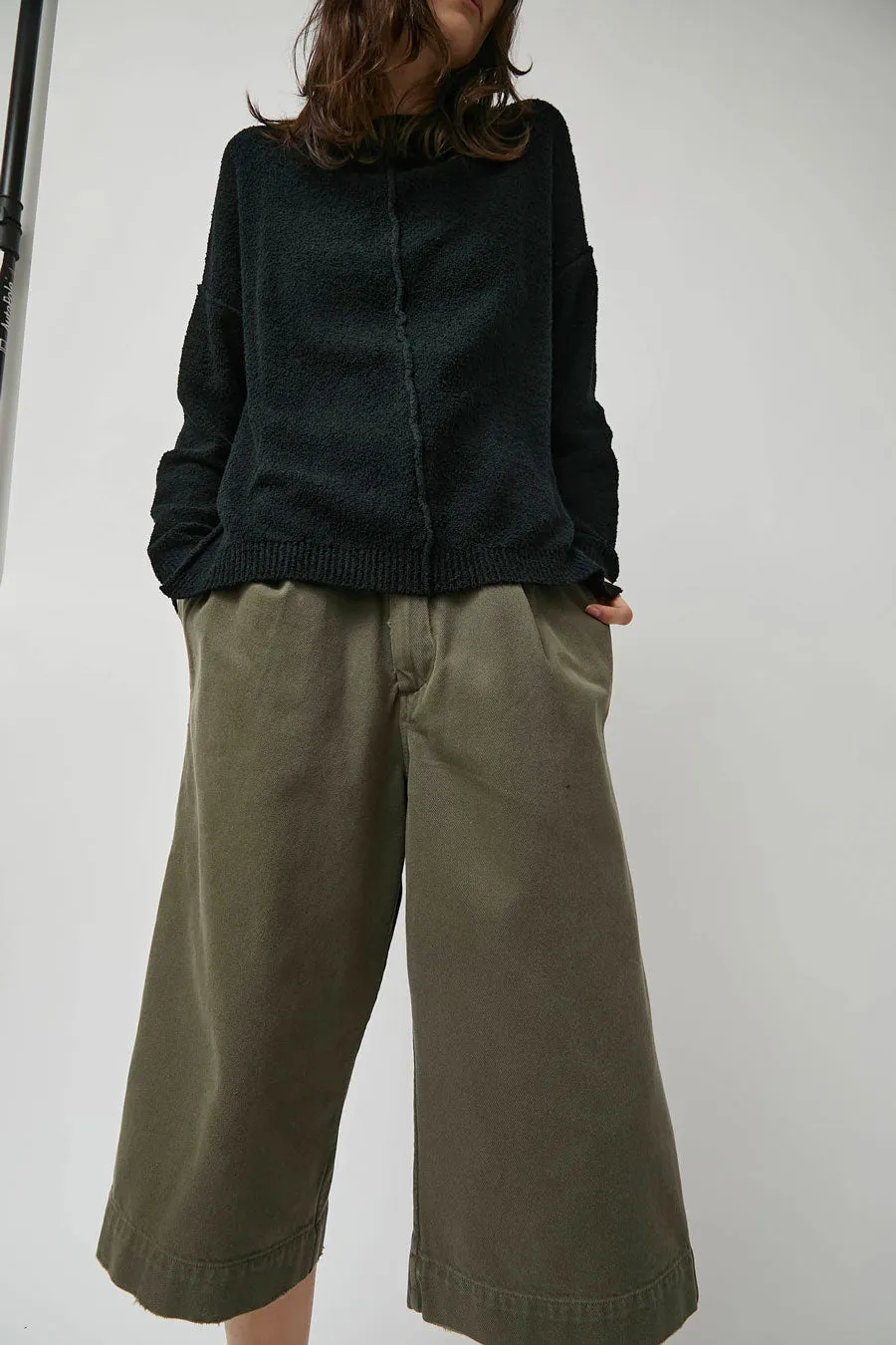 Lauren Manoogian Washed Crop Trouser in Fatigue sold by No. 6 product image thumbnail 4
