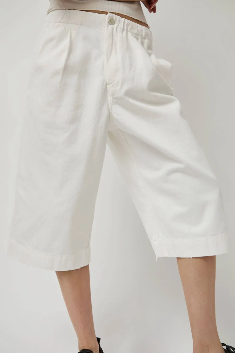 Lauren Manoogian Washed Crop Trouser in White sold by No. 6 product image thumbnail 3