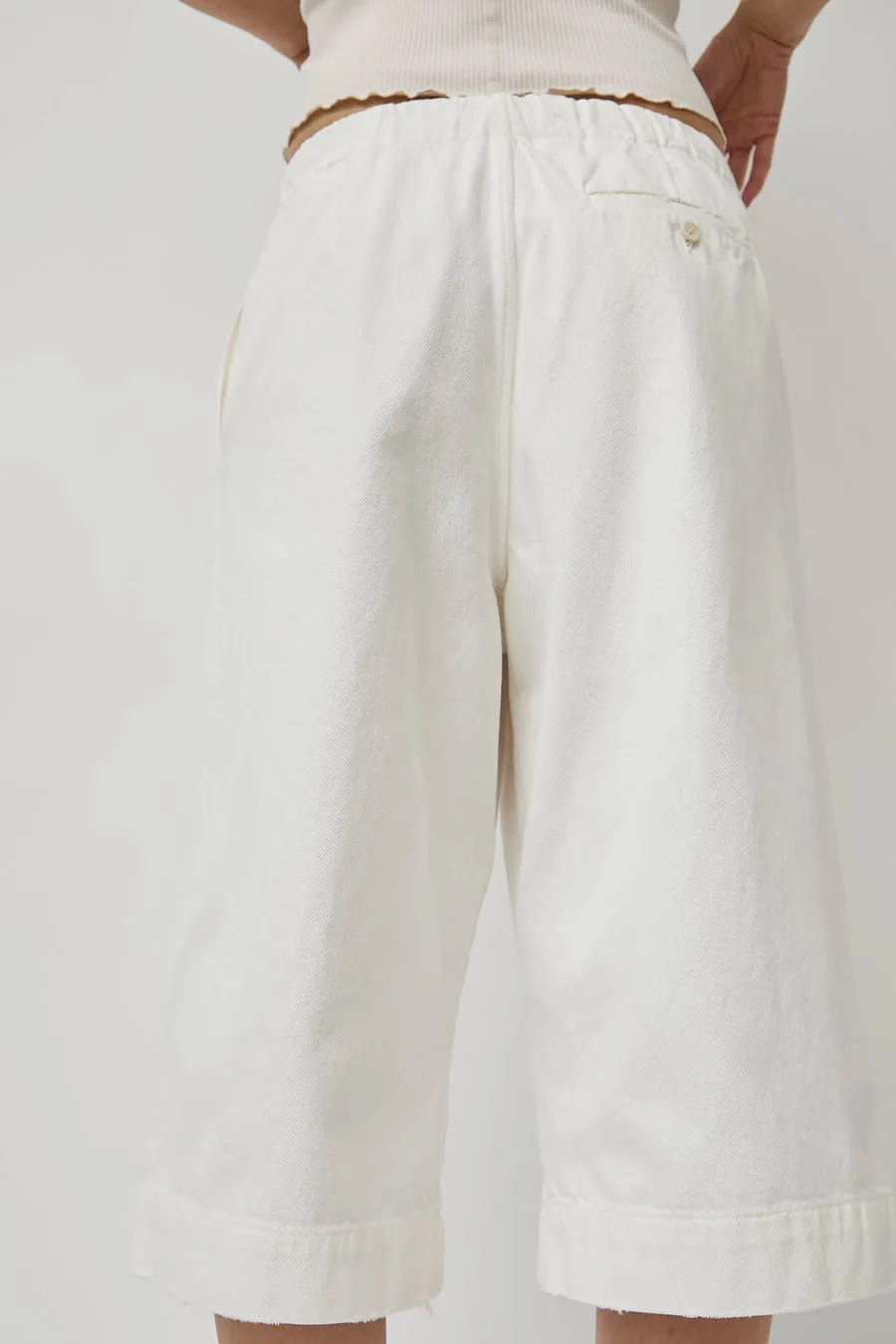 Lauren Manoogian Washed Crop Trouser in White sold by No. 6 product image thumbnail 5