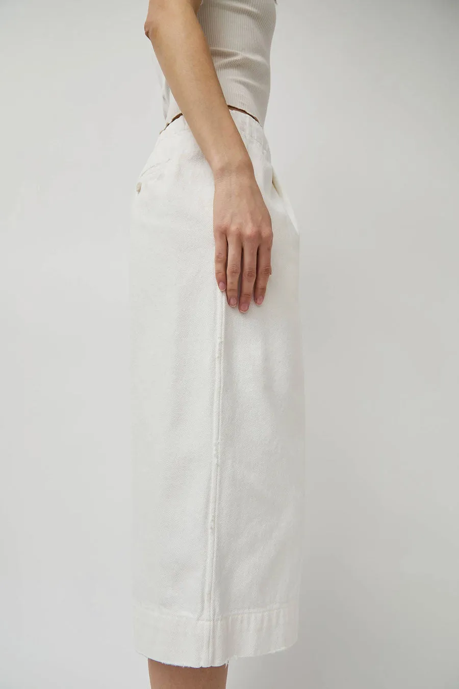 Lauren Manoogian Washed Crop Trouser in White sold by No. 6 product image thumbnail 4