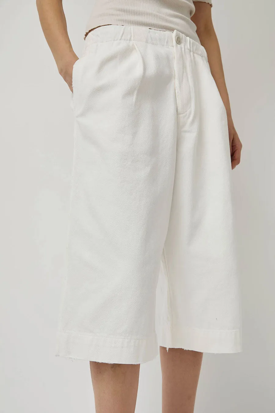 Lauren Manoogian Washed Crop Trouser in White sold by No. 6 product image thumbnail 2
